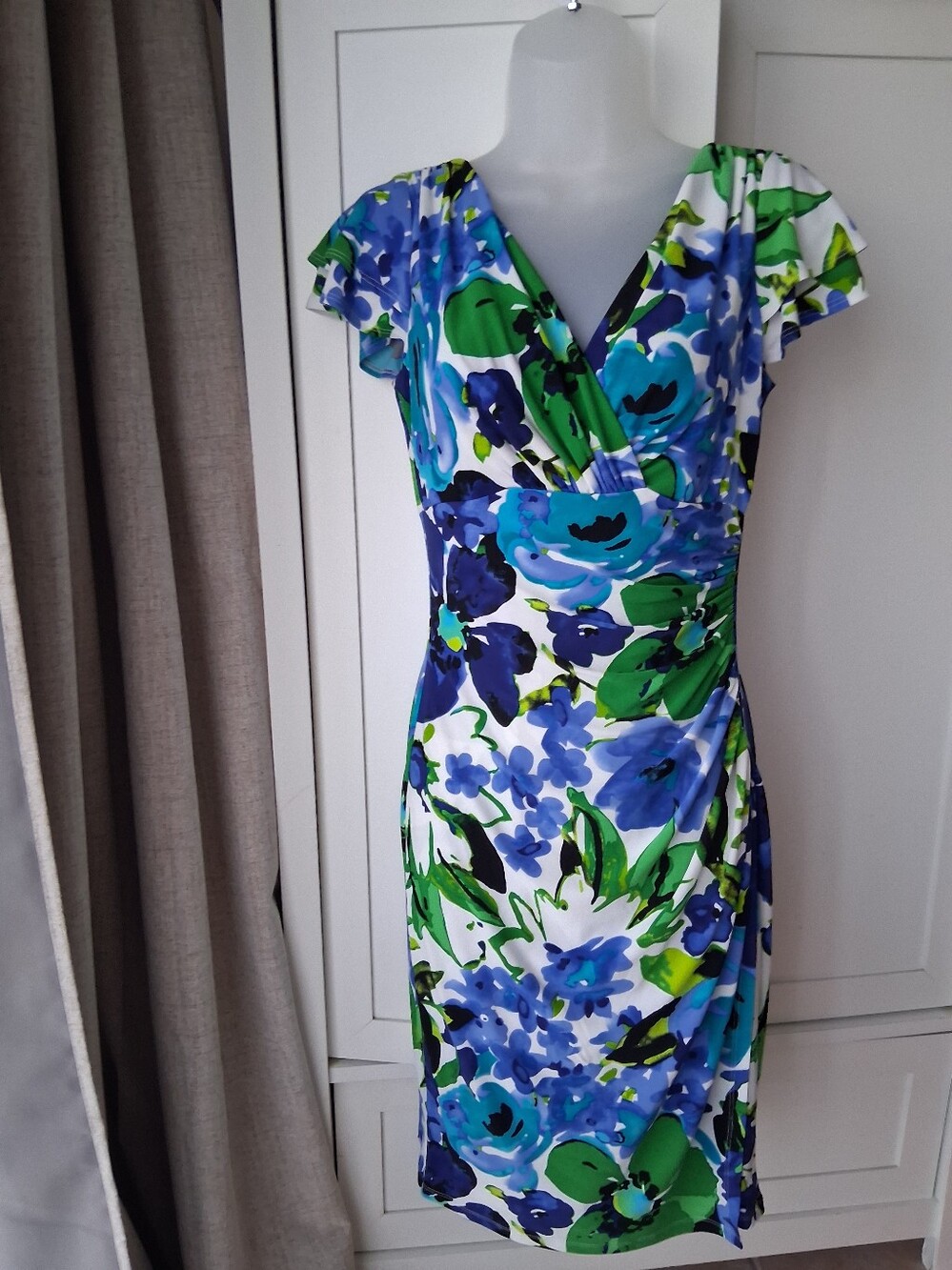 Lauren Ralph Lauren Sursplice Mock Wrap Dress Sz 2 EUC